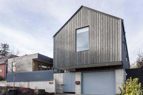 A Seattle home's cantilevered gable 