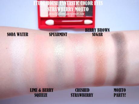 Etude House Berry Delicious Eyeshadow palettes swatches 1