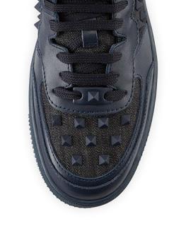 Rock Be With Me:  Valentino Rock Be Studded High-Top Sneaker