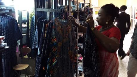 Pat Agbakwu-Ajegwu in front of her store.