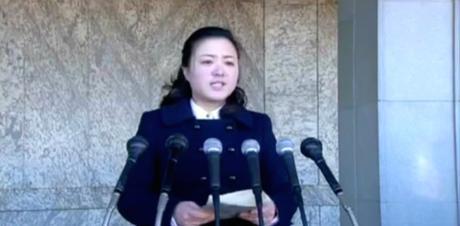 Pyongyang Rally Held to Promote 70 Day Speed Battle A speaker at a loyalty rally held in Kim Il-so'ng Square in Pyongyang on Feburary 26, 2016 (Photo: KCTV).