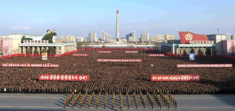 Pyongyang Rally Held to Promote 70 Day Speed Battle View of participants at a rally in Pyongyang on February 25, 2016 in support of the 70-Day loyalty speed battle being held in advance of the 7th Party Congress in May (Photo: Rodong Sinmun).