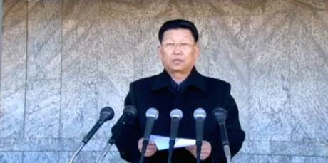 Pyongyang Rally Held to Promote 70 Day Speed Battle Pyongyang WPK Committee Chief Secretary Kim Su Gil delivers a report at a February 26, 2016 rally in support of the 70-day speed battle of loyalty prior to the 7th Congress of the Workers' Party Korea (Photo: KCTV).