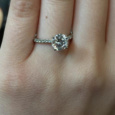 A. Jaffe Quilted solitaire engagement ring
