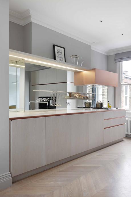 A London kitchen loaded with brass accents