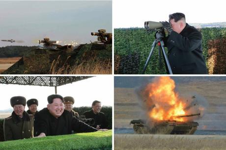 Kim Jong Un observes testing of anti-tank weapons (Photos: KCNA/Rodong Sinmun).