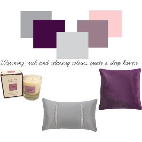 Silver and Purple Bedroom Scheme