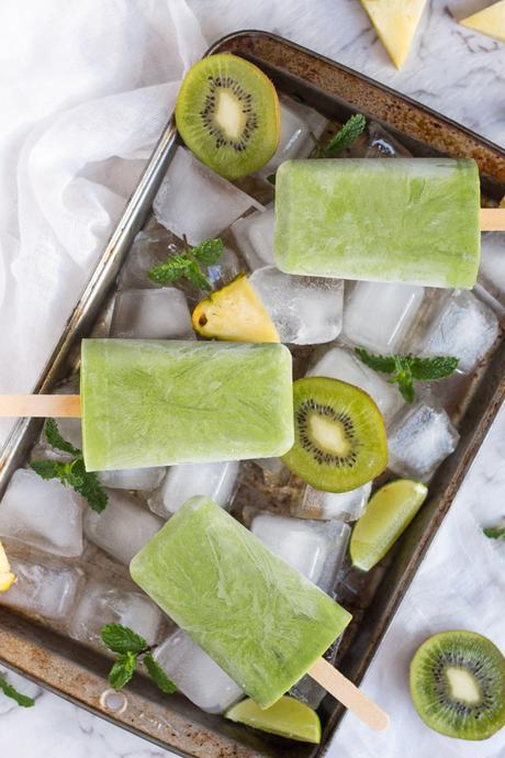 Grab and Go Green Smoothie Popsicles
