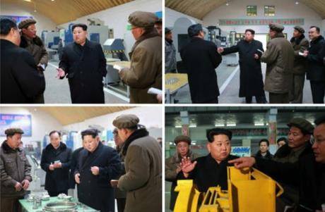 Kim Jong Un tours T'aeso'ng Machine Factory (Photos: Rodong Sinmun/KCNA).