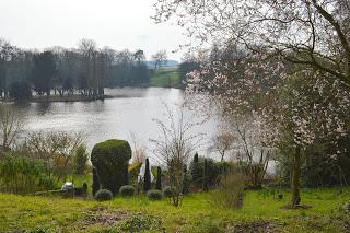 A winter picnic in a fine garden