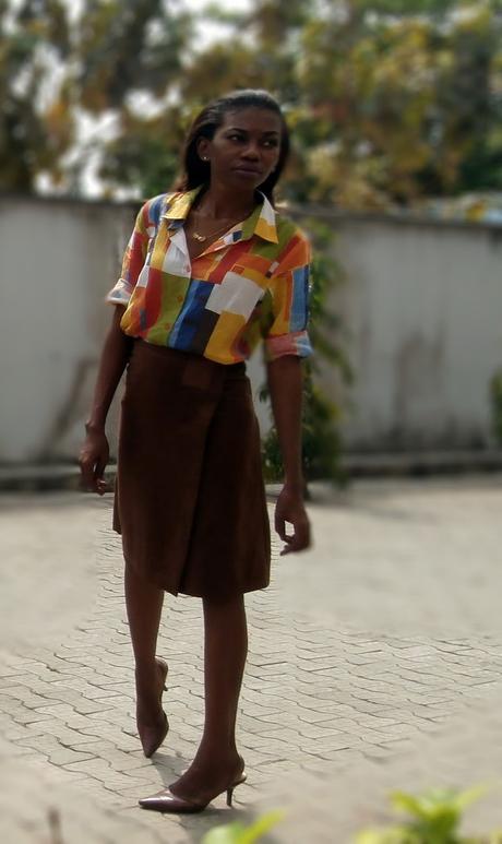Faux Suede Skirt