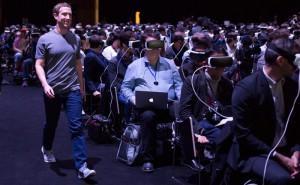 Mark Zuckerberg Mobile World Congress VR heatsets presentation
