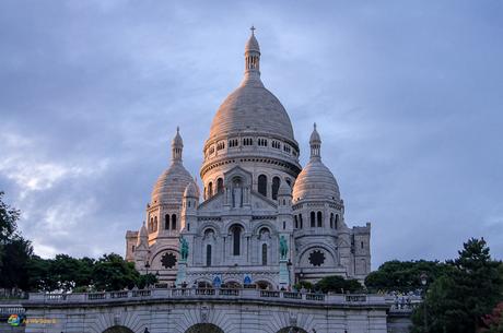 Sacre Coeur at sunset.