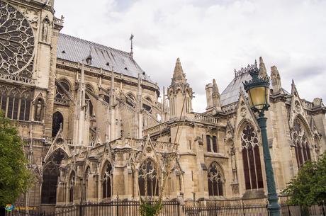 Side view of Notre Dame, Paris