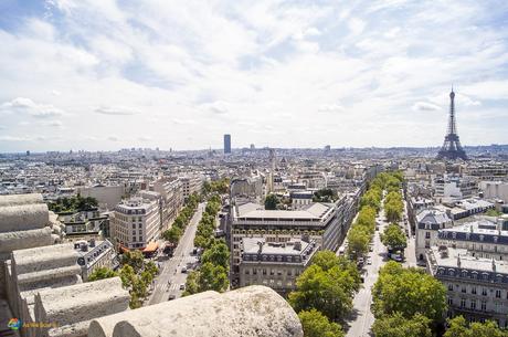 View from the top of the Arc de Triomphe, Paris