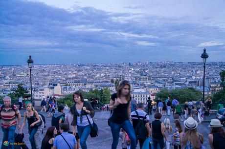 Night sets in from Sacre Coeur, Paris