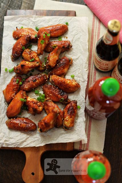 fast easy chicken wings sriracha sesame honey