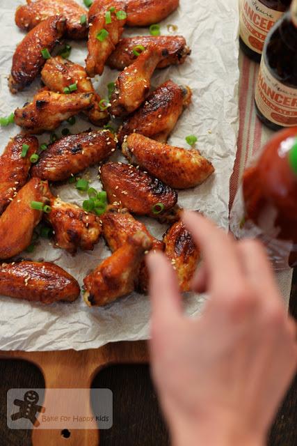 Fast and Easy Oven-Baked Sticky Chicken Wings with Sriracha, Sesame and Honey (Donna Hay)