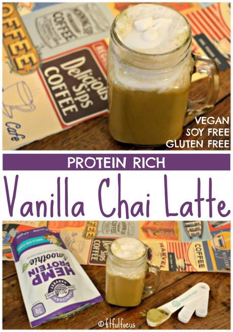 Protein Rich Vanilla Chai Latte {vegan, soy free, gluten free}