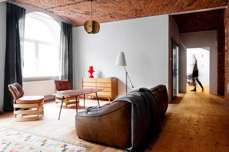 Restored loft in a Polish warehouse