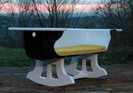 Bathtub Used To Make a Rocking Chair