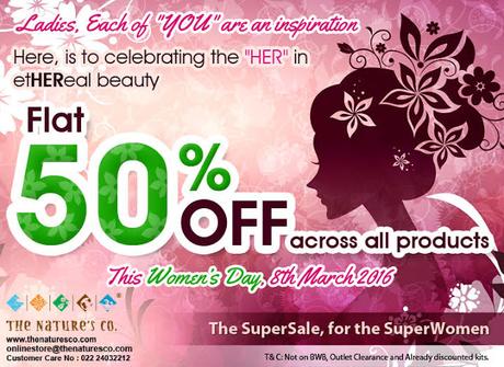 The Nature’s Co.: Women’s Day Offer - FLAT 50% off