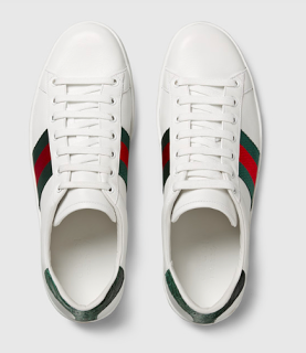 A Classic For All Time:  Gucci Leather Sneaker With Web