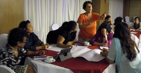 Participants at a Women's Business Network meeting in Nepal in 2014.