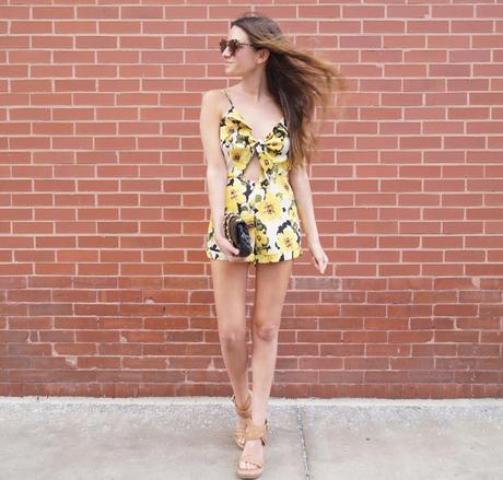 J.O.A. Floral Romper