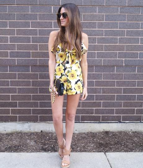 J.O.A. Floral Romper