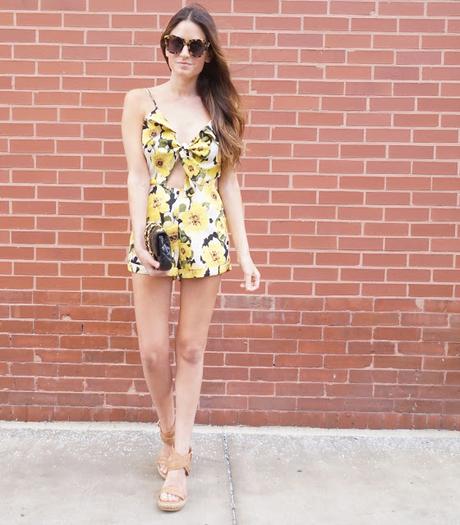 J.O.A. Floral Romper