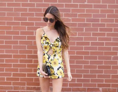 J.O.A. Floral Romper