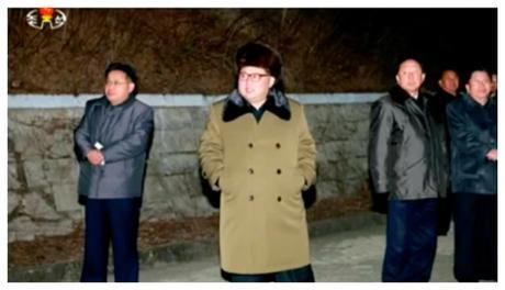Kim Jong Un watches the conclusion of a mobile ballistic missile test (Photo: KCTV screen grab).