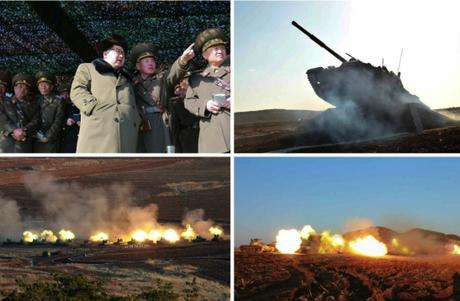 Kim Jong Un wwatches the 2016 KPA Tank Competiton (Photos: KCNA/Rodong Sinmun).
