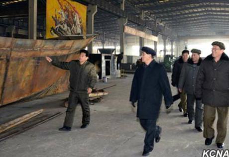 DPRK Premier Visits Ryongnam Dockyard Pak Pong Ju visits Ryongnam Dockyard in Namp'o (Photo: KCNA).