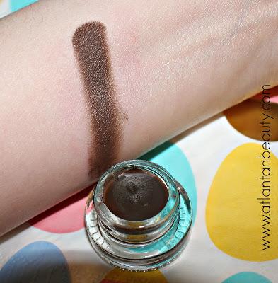 Swatch of ColourPop's Creme Gel Liner in Brew-HaHa