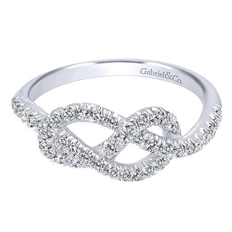 Infinity sign ring with diamonds
