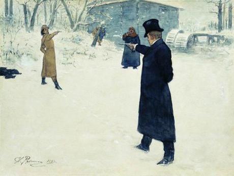 Lensky & Onegin duel (Painting by Ilya Repin)