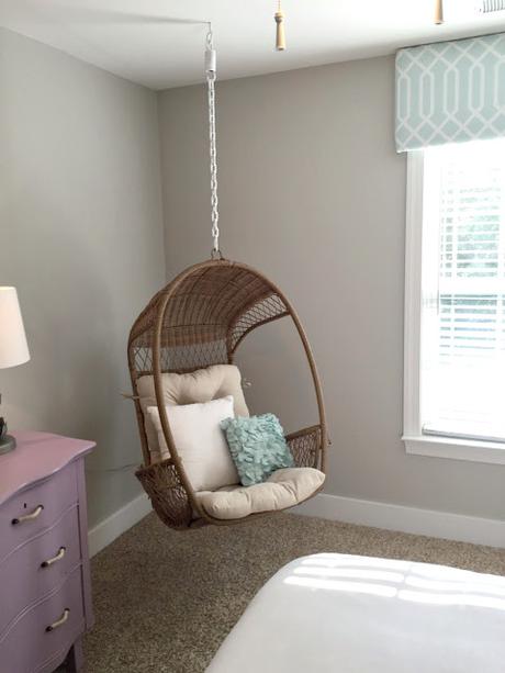 Teen Gray, Turquoise, and Lavender Bedroom Makeover!!