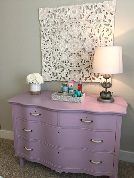 Teen Gray, Turquoise, and Lavender Bedroom Makeover!!