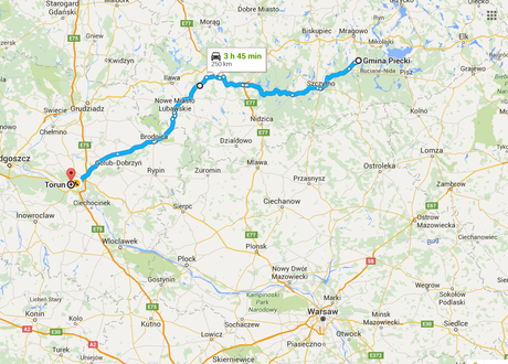 Hotel Przystanek La ruta de hoy: de Piecki a Torun