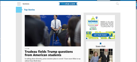 It’s a new website design for The Toronto Star