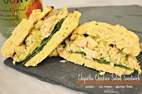 Chipotle Chicken Salad Sandwich {paleo, no-mayo, gluten free}