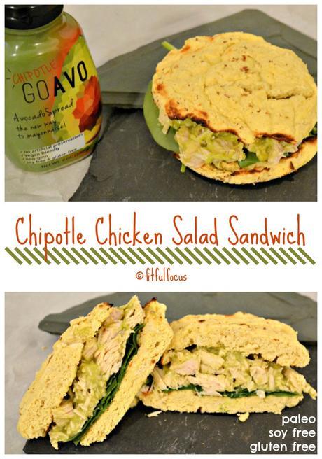 Chipotle Chicken Salad Sandwich {paleo, no-mayo, gluten free}