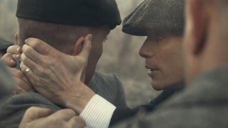 Peaky Blinders – Tommy’s Gray Striped Flannel Suit Perhaps not a coincidence that Tommy would press his belt ring against John's neck when reminding him of his duties to the family.