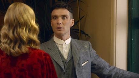 Peaky Blinders – Tommy’s Gray Striped Flannel Suit Although he acts disinterested, Tommy wearing a new suit for his