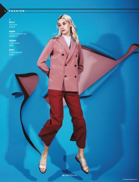 Lidia Judickaite wearing Bally, Marni, Theory and Boss © Benjamin Kanarek for DM