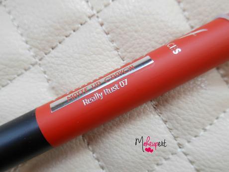 Faces Ultime Pro Matte Lip Crayon (07) Really Rust // Review, Swatches, On My Lips