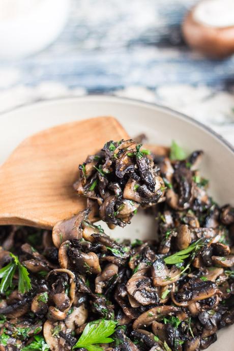 Kitchen Basics: Freezer Ready Garlic Mushrooms