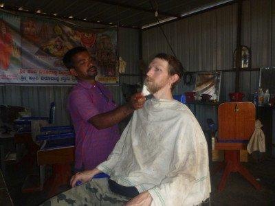 Beardslashing in India: Top 1 Sight in Hampi – Me Getting My Beard Chopped Off With my backpacking beard pre-trim